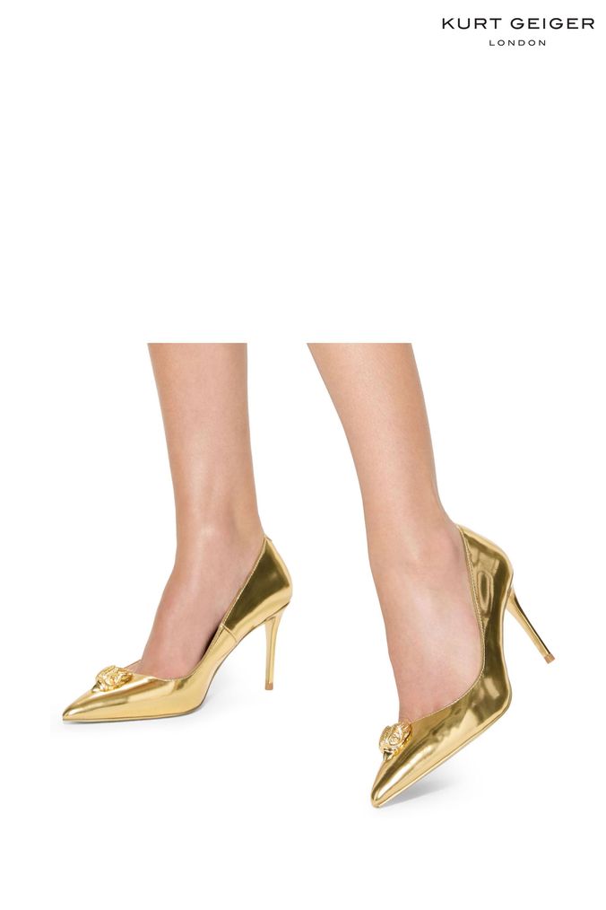 Buy Women s Shoes Gold Kurt Geiger London Point Footwear Online Next UK