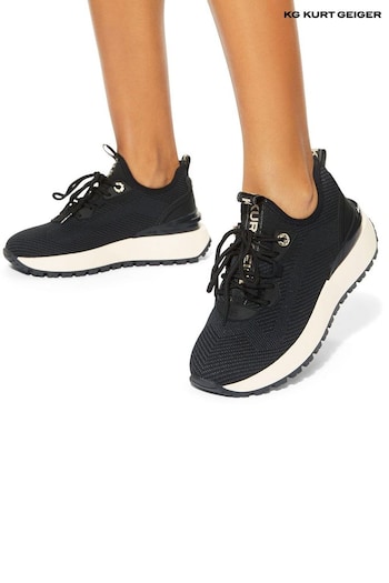 KG Kurt Geiger Louisa Knit2 Black Trainers (AP9763) | £99