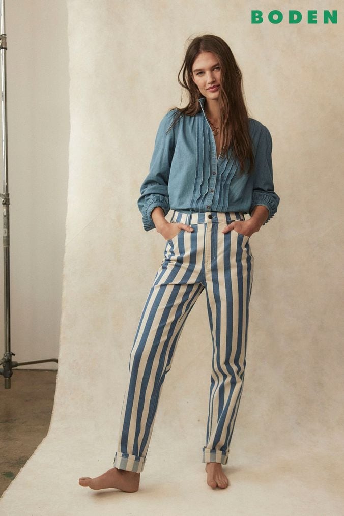Buy Women s Stripe Jeans Online Next UK