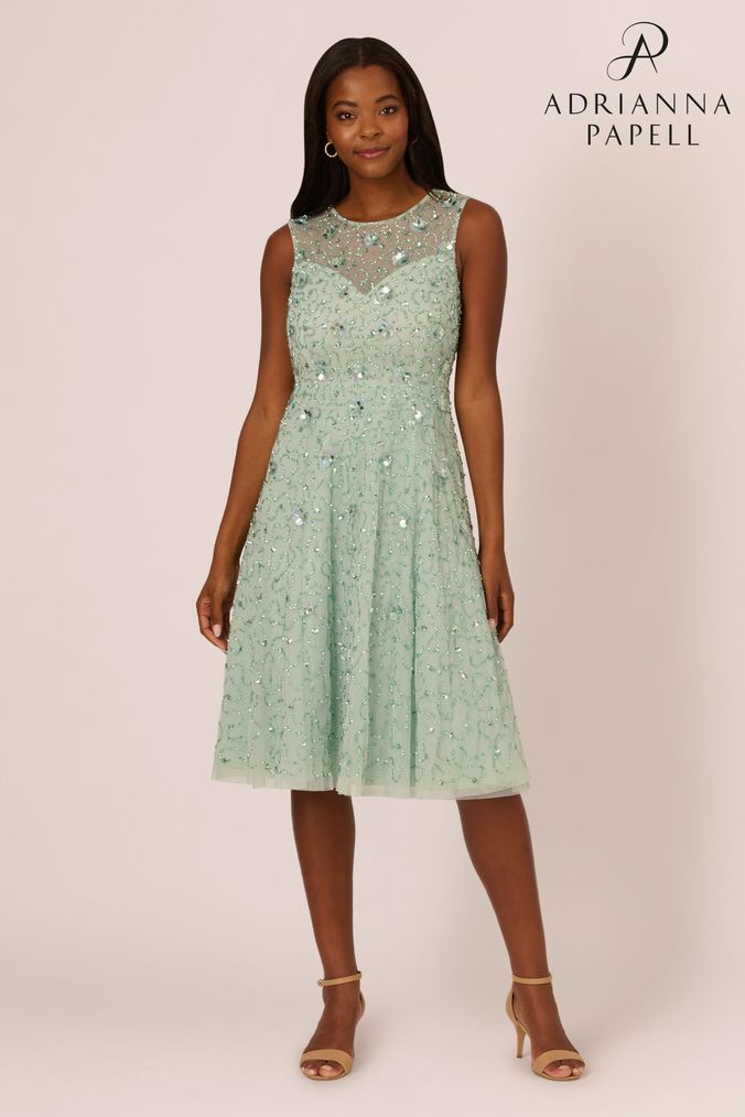 Buy Women s Green Lace Partywear Dresses Online Next UK