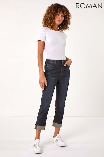 Roman Blue Slim Leg Turn Up Stretch Jeans (AR4548) | £48