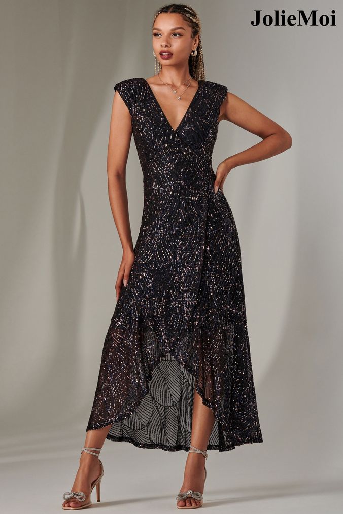 Sistaglam frill hem maxi dress outlet