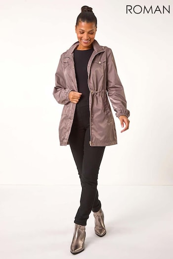 Roman Brown Shower Resistant Longline Jacket (AR7734) | £70