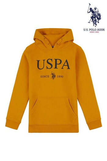 U.S. slide Polo Assn. Yellow USPA Since 1890 Hoodie (AR8215) | £40 - £54
