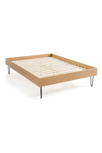 La Redoute Intérieurs Wood Metal Cleon Oak Veneer Bed (AR9313) | £375 - £425