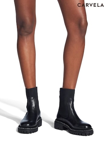 Carvela Dazzle Ankle 2 Black Boots (AR9473) | £199