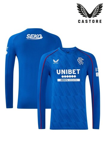 Castore Blue Long Sleeve Glasgow Rangers Home Shirt 2024-25 (AR9991) | £80