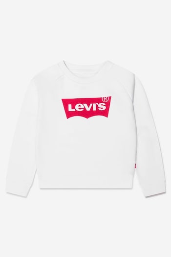Girls Batwing Logo Sweatshirt in White (ARX562) | £17.50 - £20