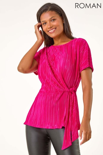 Roman Pink Textured Side Tie Top (AT0048) | £32