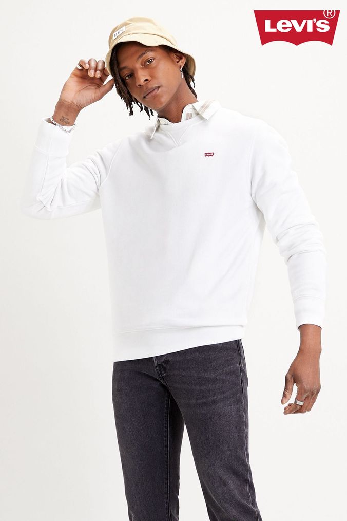 Buy Men s White Plain Sweatshirtsandhoodies Online Next UK