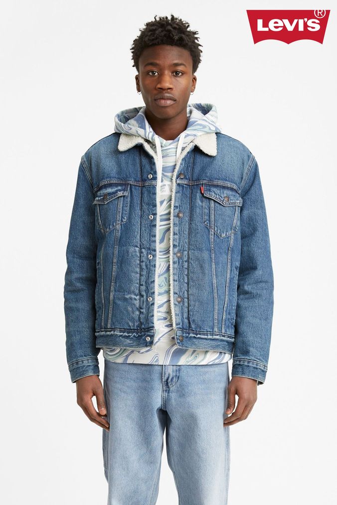Next mens denim jacket sale