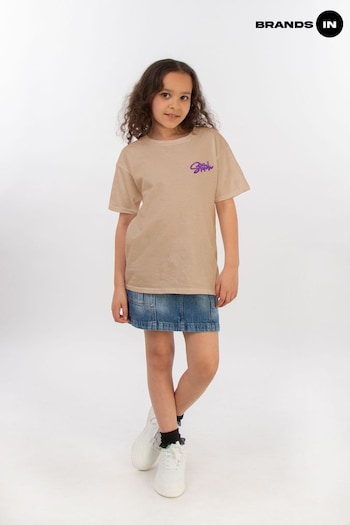 Brands In Natural Disney Lilo & Stitch Cutie Graffiti 100% Cotton Girls T-Shirt (AT0724) | £22