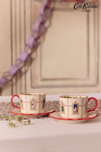 Cath Kidston Cream Christmas Dolls House Teacup and Saucer (AT0983) | £36