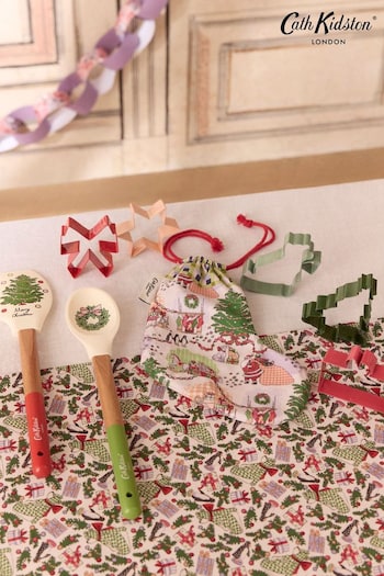 Cath Kidston Green Christmas Baking Utensil and Cookie Cutter Set (AT1028) | £30