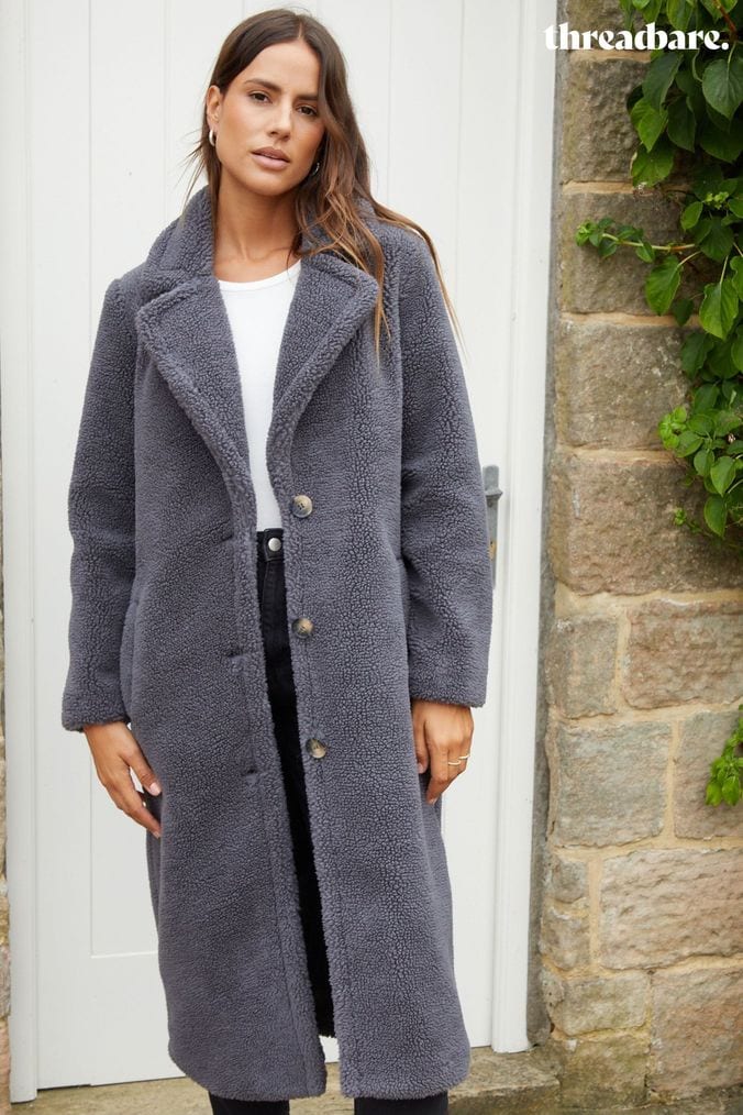 Next grey wool coat hot sale