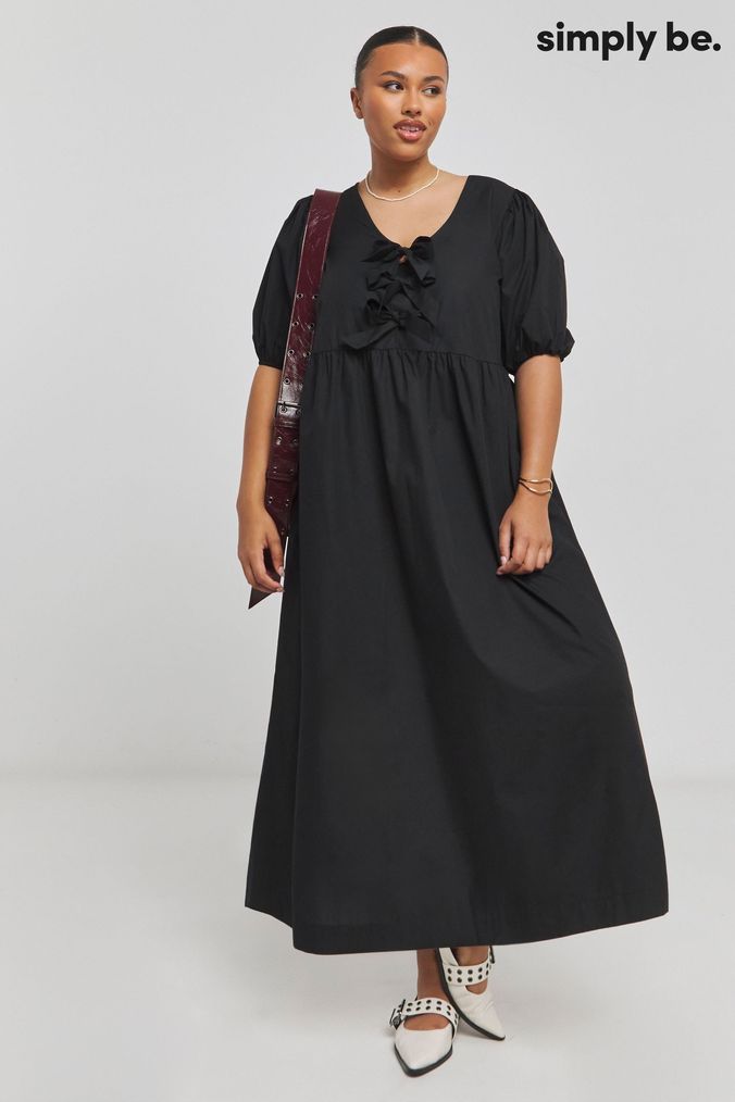 Buy Women s 12 Black Simply Be Yumi Midi Dresses Online OnlinenevadaShops
