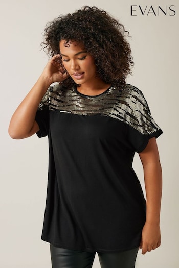 Evans Sequin Yoke Top (AT1547) | £29