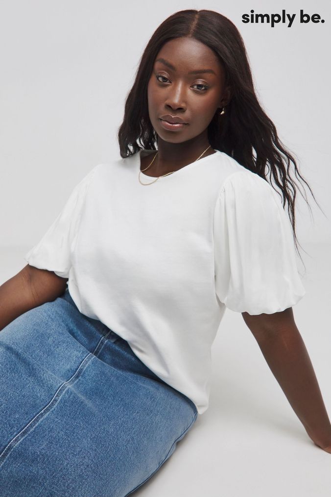 Buy Women s Short Sleeve Puff Sleeve Tops Online Next UK