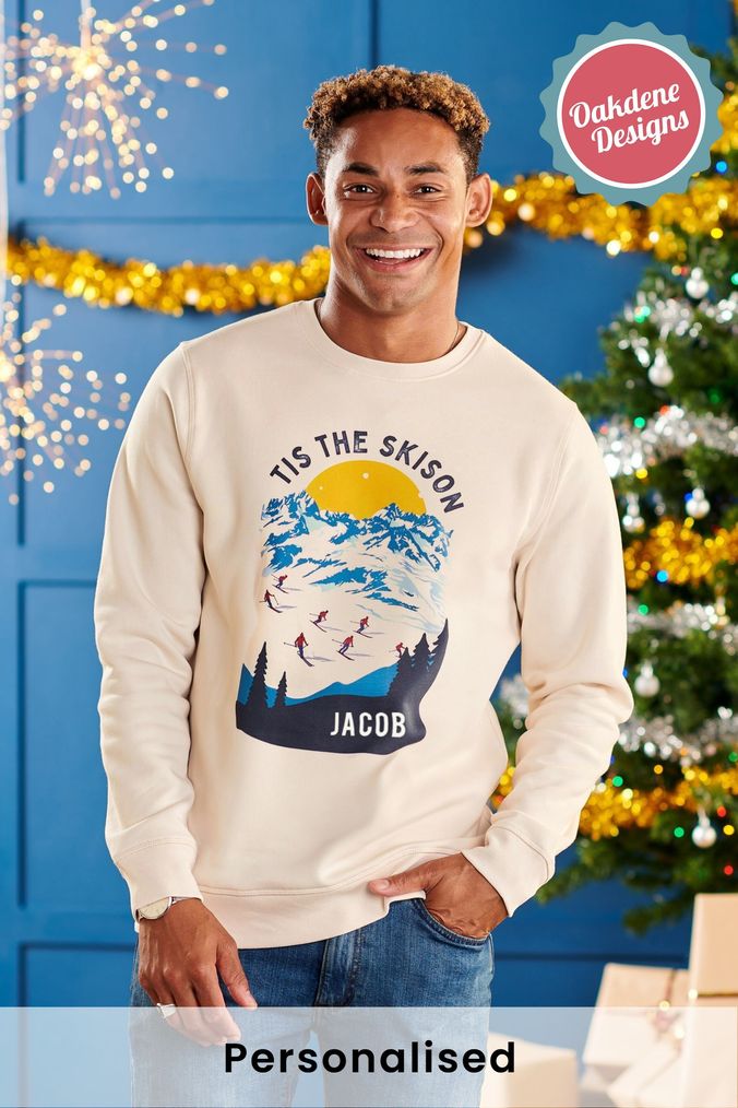 Mens white christmas jumper shop
