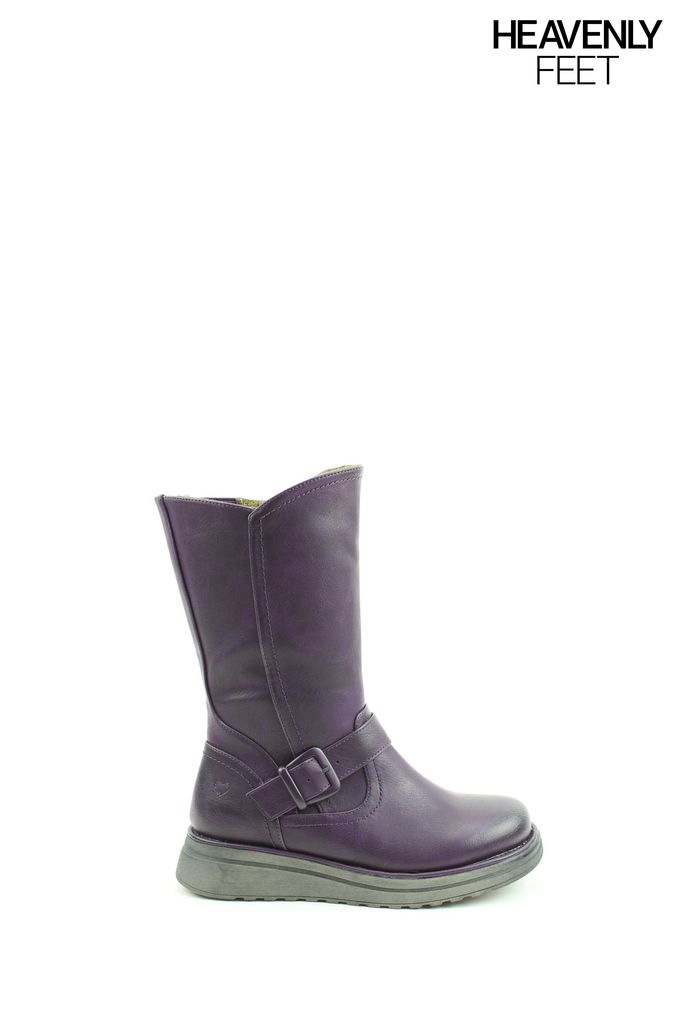 Purple mid calf boots online