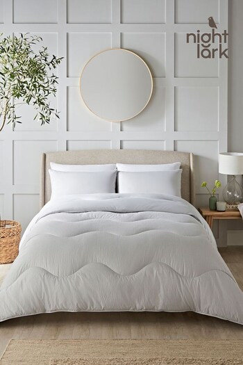 Night Lark Seersucker Coverless Duvet and Pillowcase Set 10.5 Tog (AT2848) | £50 - £80