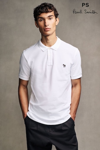 PS Paul Smith Logo 100% Cotton Pique Polo Shirt (AT3104) | £85