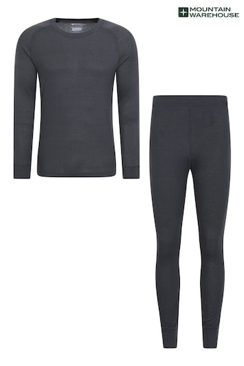 Mountain Warehouse Grey Talus Mens Thermal Top & Joggers Set (AT3490) | £36