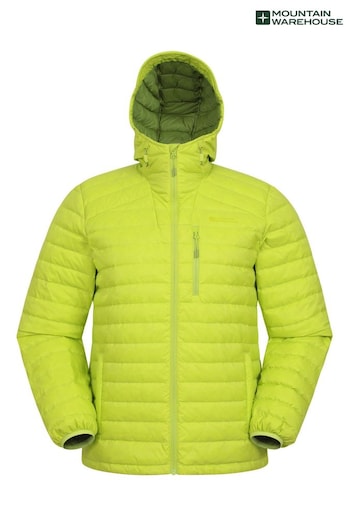 Mountain Warehouse Light Green Mens Henry II Extreme Water Resistant Down Padded Jacket (AT3524) | £130