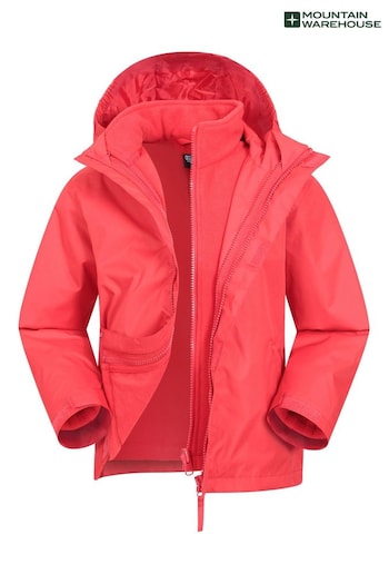 Mountain Warehouse Red Kids Fell 3-In-1 Water Resistant Jacket (AT3684) | £40