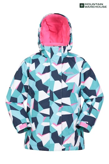 Mountain Warehouse Blue Kids Snowdrop Printed Ski Jacket (AT3686) | £48