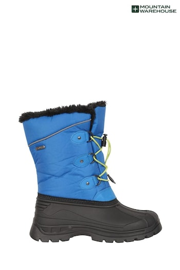 Mountain Warehouse Mid Blue Whistler Kids Sherpa Lined Adaptive Snow Boots (AT3766) | £36