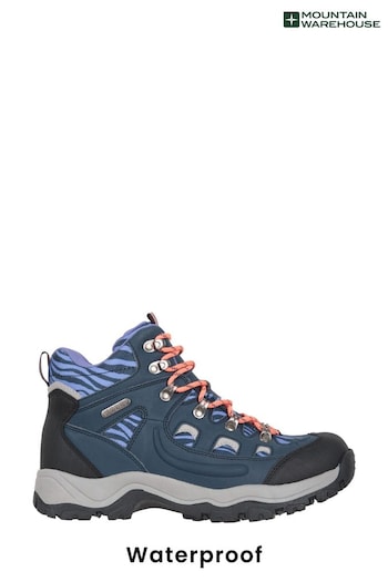 Mountain Warehouse Blue Adventurer Womens Printed Waterproof Boots (AT4046) | £64