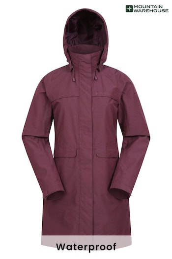 Mountain Warehouse Purple Womens Cloud Burst II Textured Waterproof Jacket (AT4070) | £96