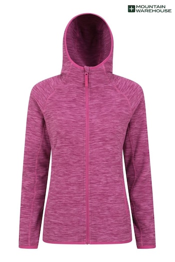 Mountain Warehouse Pink Womens Lleyn Melange Full Zip Hoodie (AT4137) | £32