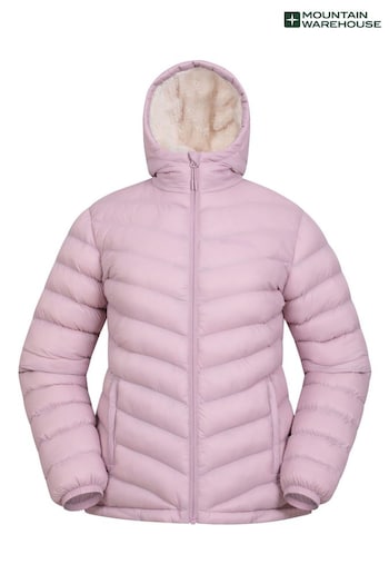 Mountain Warehouse Pink Womens Seasons Water Resistant Faux Fur Lined Padded Jacket (AT4142) | £79