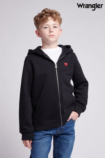 Wrangler Black Boys Festival Zip Hoodie (AT4160) | £40 - £48