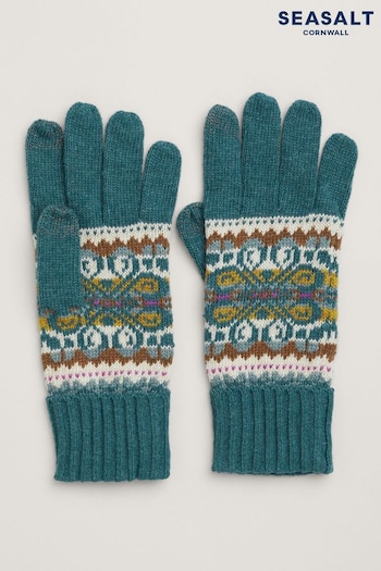 Seasalt Cornwall Green Very Clever Gloves (AT4326) | £28