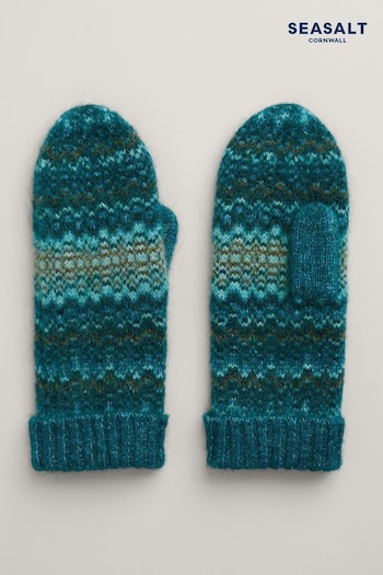 Seasalt Cornwall Blue Dawn Sea Mittens Gloves (AT4356) | £28