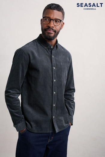 Seasalt Cornwall Blue Mens Cannis Cord Shirt (AT4375) | £80