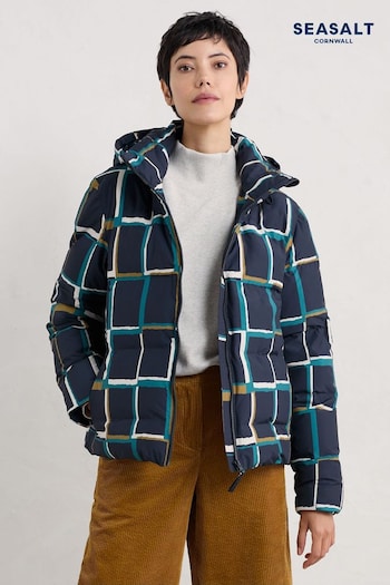 Seasalt Cornwall Blue Field Path Padded Waterproof Jacket (AT4403) | £195