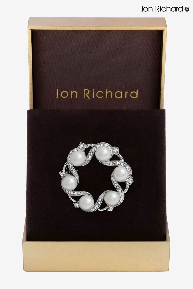 Buy Women s Brooches Jon Richard Silver Accessories Online Next UK