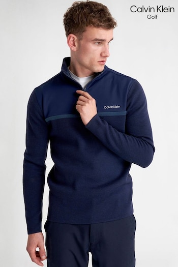 Calvin Klein Golf Blue Padera Hybrid Sweater (AT5237) | £100