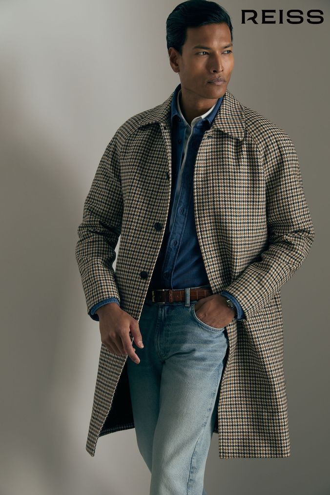 Buy Men s Check Coats Online Next UK