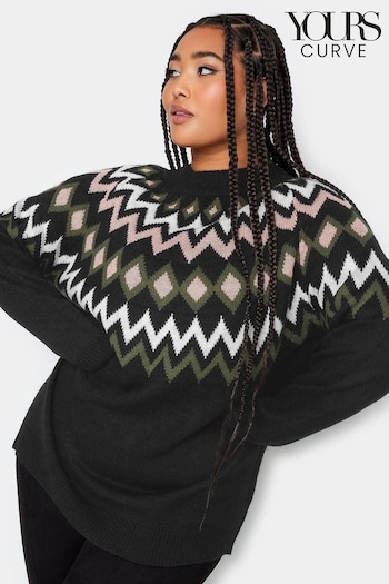 Yours Curve Natural Fairsle Jumper (AT6284) | £32