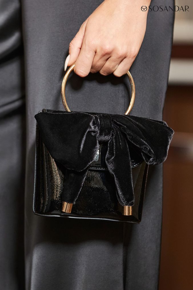 Buy Women s Black Velvet Bags Online Next UK