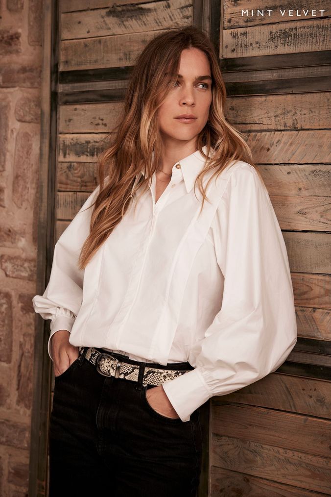 Buy Women s White Puff Sleeve Tops Online Next UK