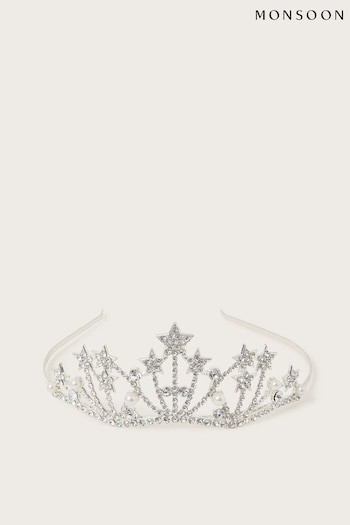 Monsoon Silver Starburst Diamante Tiara (AT7009) | £15