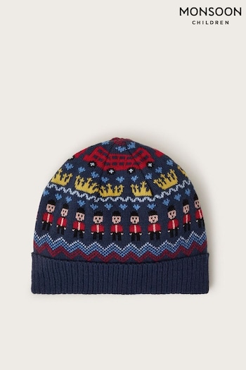 Monsoon Blue London Knit Beanie Hat (AT7011) | £26 - £27