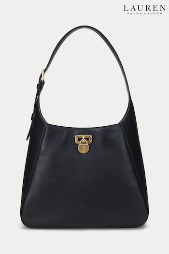 Lauren Ralph Lauren Natural Smooth Leather Tanner Black Bag (AT7208) | £369