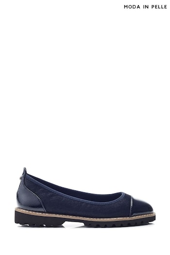 Moda in Pelle Egleton Toe Cap Ballerina Shoes (AT7402) | £79